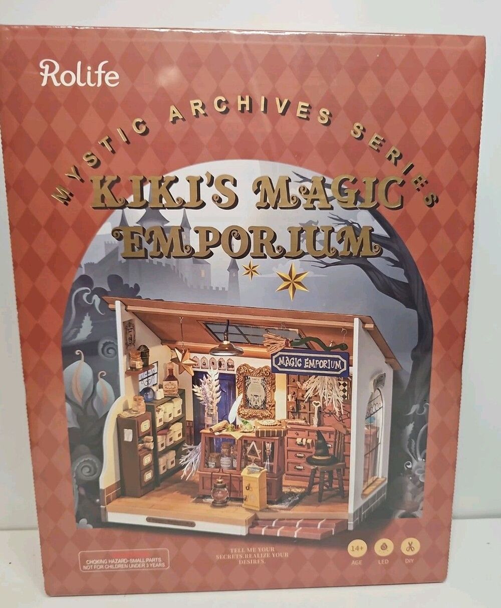 Rolife Kiki's Magic Emporium Mystic Archives DIY Miniature House Kit NEW Sealed